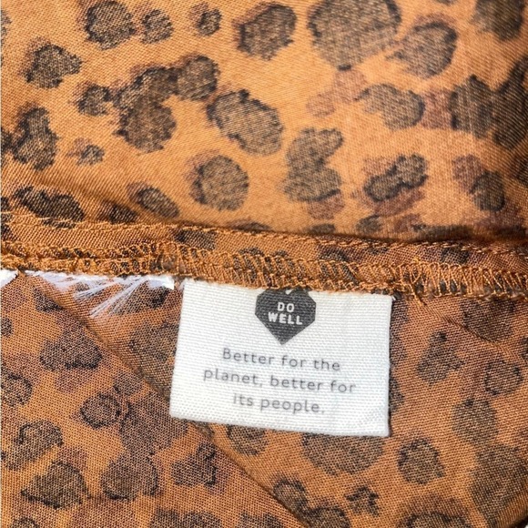 Madewell Flutter-Sleeve Wrap Mini Dress in Painted Leopard Size XS - Picture 10 of 10